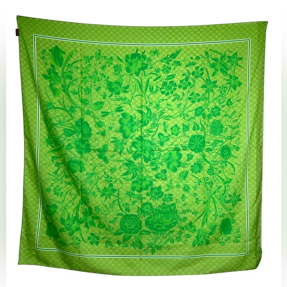NWT: GUCCI Monogram and Floral Shawl Scarf Sarong 2024 - Picture 1 of 4